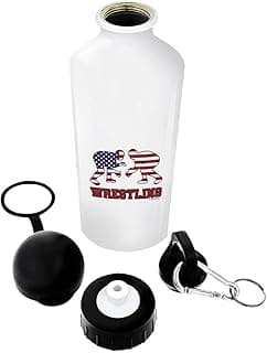 ThisWear American Pride Summer Games Gifts USA Sports Wrestling 18oz Aluminum Water Bottle with Clip & Sport Top image