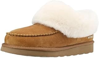 Women's Genuine Suede Shearling Ankle Moccasin Bootie Slippers Memory Foam Indoor Outdoor image