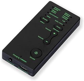 Mini Portable Voice Changer, Handheld Microphone Voice Modulator Disguiser with 8 Sound Effects, Live Broadcast Voice Gaming Recording for Mobile Phone Computer PS4 PS5 Xbox One Games Streaming image