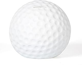 H&W Golf Ball Piggy Bank, Shatterproof Golf Sports Themed Coin Bank, Gift for Kids Ladies Gentlemen image
