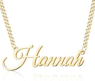 Custom Name Necklace, 18K Gold Plated Nameplate Personalized Jewelry Gift for Women image