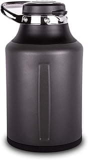 GrowlerWerks Element Stainless Steel Growler – Double-Wall Vacuum-Insulated for Cold Beverages All Day – Beer, Seltzer, Hydro, Coffee – Easy Pour Spout, Twist Lock Cap, and To Go Carry Handle, 64 oz image