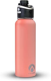 GoMist Misting & Drinking Bottle | Rechargeable Mist & Sip Water Bottle | Quick Charge USB-C Port | 2-Speed Mist Function | Stainless-Steel Double Wall Insulation, 40 oz (Desert Flower)