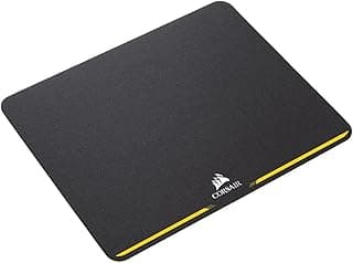 CORSAIR MM200 - Cloth Mouse Pad - High-Performance Mouse Pad Optimized for Gaming Sensors - Designed for Maximum Control - Medium, Black- Yellow Stripe, Model:CH-9000099-WW image