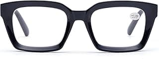 ZUVGEES Retro Style Square Reading Glass Big Eyeglass Frames Large lens 50mm image