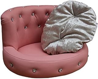 Garden Pets Dog Bed Princess Tactic VIP Bichon Diamond Puppy Kennels Bed Washable Leather Summer Pet Sofa Luxury Pink image