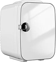 Sweetcrispy Small Refrigerator, Portable Mini Fridge 4L/6 Can Cooler & Warmer Compact Fridges for SkinCare,Food and Drinks, Bedroom, Dorm,Car,Office,Classic White