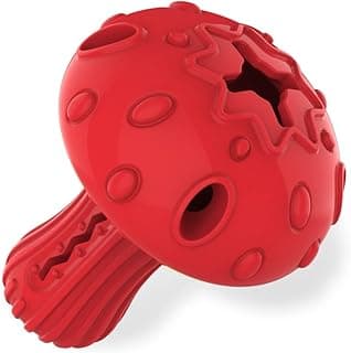 SCHITEC Dog Chew Toy for Large & Medium Dogs, Rubber Treat Dispensing Toy for Aggressive Chewers, Interactive Slow Feeder Tough Puzzle Toys Teeth Cleaning image