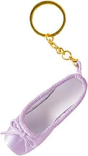 BIBABLYKE Mini Ballet Shoes Keychain Pointe Shoes Keyrings Handmade Pointe Shoe Charm Bag Penddant Gift for Dance Lovers image