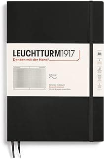LEUCHTTURM1917 - Notebook Softcover Composition B5-123 Numbered Pages for Writing and Journaling (Squared, Black) image