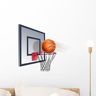 Wallmonkeys Basketball Hoop Wall Decal Peel and Stick Graphic (18 in W x 15 in H) WM367327 image