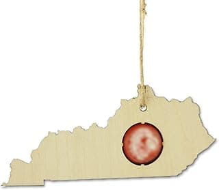 Torched State Map Beer Cap Trap Christmas Tree Ornament Decoration, Hanging Tree Decor, Great Gift for Beer Lovers and Collectors, Kentucky
