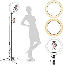GearLight 10" Ring Light Tripod with LEDs, Dual Phone Holders - for Makeup, Photography, Room Decor image