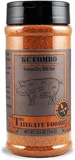 The Tailgate Foodie K.C. Combo Kansas City BBQ Rub -Sweet & Spicy Blend- Great on Ribs, Pork, and Chicken -Meat Seasoning and Dry Rub-
