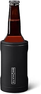 BrüMate Hopsulator Bott'l Insulated Bottle Cooler for Standard 12oz Glass Bottles | Glass Bottle Insulated Stainless Steel Drink Holder for Beer and Soda (Matte Black) image