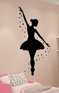 Ballerina Wall Decal, Dance Wall Decor, Personalized Decal, Girls Room Decor, Ballet Decor, Ballerina Decor image