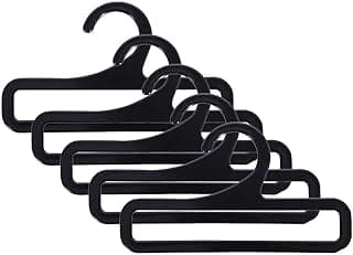 10 Pcs Plastic Scarf Hangers Towel Holders Closet Organizer for Scarves, Ties, Shawls, Belts, Towels (Black) image