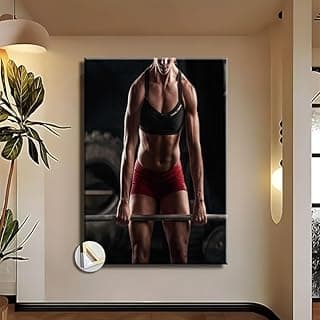 Large Gymnastics Girl Bodybuilding Exercise Poster Missouri Wall Art Trendy Poster Wall Art HD Picture Print Painting Canvas Office Living Room Decoration Home Bedroom (12x18inch Framed)
