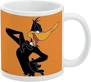 Looney Tunes Daffy Duck Ceramic Coffee Mug, Novelty Gift Mugs for Coffee, Tea and Hot Drinks, 11oz, White