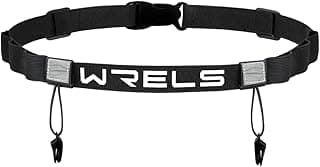 Race Number Belt-Adjustable Lightweight Race Bib Belt with 6 Energy Gel Loops for Triathalon,Cycling and Running