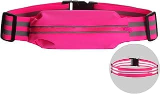 Running Belt Running Phone Belt for Women and Men Phone Holder Runners Pouch Waist Belt Reflective Runners Belt Money Belt Exercise Waist for Workout Jogging Running Gear Accessories (Pink）
