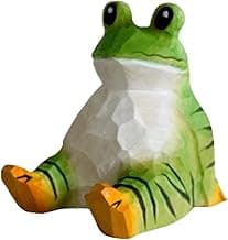 TANG SONG Wood Frog Phone Stand Cute Decoration Phone Stand for Tablets image