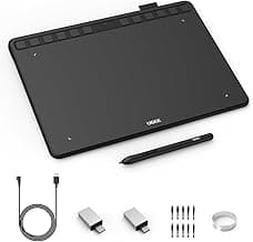 Graphics Drawing Tablet, UGEE S1060 Digital Drawing Pad with 12 Hot Keys, 10x6.3 inch Pen Tablet with 8192 Levels Battery-Free Stylus Support Android/Windows/Mac OS/Chrome OS/Linux image