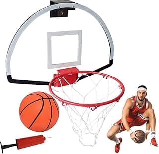 Mini Basketball Hoop 17.7 Inch for Door - Compact Over-The-Door Design, Includes Ball, Ideal for Indoor/Outdoor Fun in Garage, Bedroom, Office image
