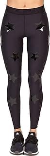 Knockout Star Print Legging Womens Active Workout Athletic Leggings image