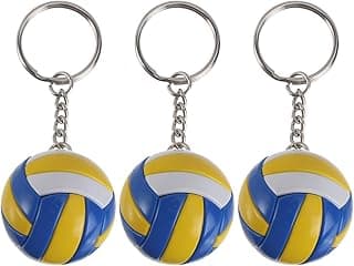 jojofuny 3pcs Mini Volleyball Key Chain Pendants - Volleyball Keychains for Sports Souvenirs, Volleyball Accessories for Teen Girls image