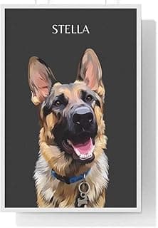 A Hand Drawn, Custom Made, Pet Portrait (Fine Art Print + White Frame, 24 X 32 Inches) image