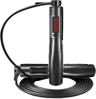 Jump Rope Adjustable Cordless Jump Rope with Digital Counter for Fitness Workout