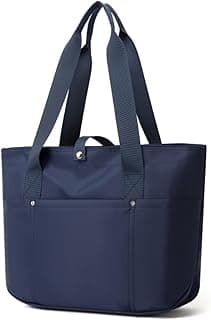 Casual Tote Bag for Women Large Shoulder Bag Handbag for Travel Work Foldable Shopping Bag image