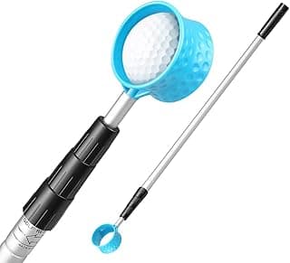 HOW TRUE Golf Ball Retriever, 12ft 15ft 18ft Aluminum Alloy Golf Ball Retriever Telescopic for Water Golf Ball Picker Grabber Golf Accessories Golf Gift