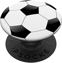 Soccer Ball Phone Accessory | Soccer Futbol Gifts | Black PopSockets Standard PopGrip image