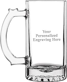 Personalized Beer Mugs, 16 oz Laser Engraved Custom Beer Mug Gift, Engraving Included Prime image