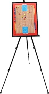 Basketball Tactical Display Board, Triangle Bracket Stand Basketball Coaching Board Basketball Strategy Game Plan for Teaching Training Match Setup Tactics image