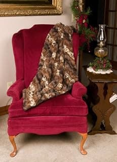 50" x 58" Extra Soft Majestic Faux Fur Animal Print Throw Blanket w/Suede Bottom image