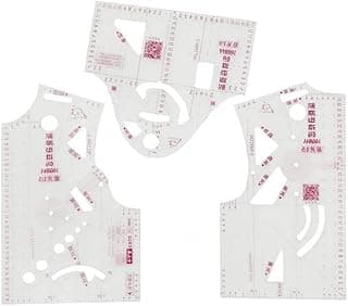 3 Piece Clear Set Doll Clothes Ruler Tailor Garment Cloth Sewing Tool Design French Curve Drafting Template 1:5 Fashion Tools Measure for Dressmaking Pattern Design Tape Measures and Rulers image