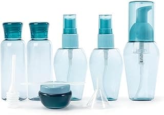 Travel Size Spray Bottles Travel Bottles TSA Approved Small Travel Containers Leakproof for Shampoo Lotion with Funnel Pipette Spatula Labels (Blue), WMHPTB1 image