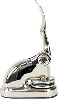 Ex Libris Personalized Book Embosser (Torch of Learning, Chrome Desk Seal)