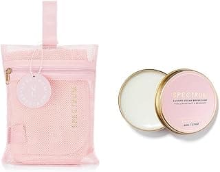 Make Up Brush Cleaning Launderette, Microfibre Brush Drying Towel for 32 Brushes, Pink and Make Up Brush Cleansing Soap with Silicone Cleaning Pad, Pink Grapefruit and Bergamot image