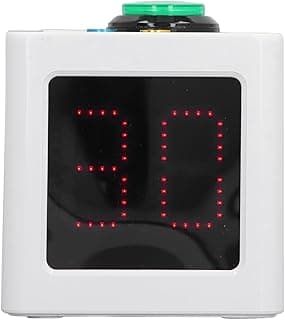Poker Clock Seconds Countdown Rechargeable 1.4in 4 Sides Cube Timer for Casino Chess Tournament White 100‑240V (US Plug (100-240V))
