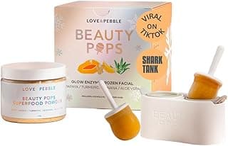 Beauty Pops by Love & Pebble- Turmeric Mask Glow Enzyme Icy Facial Kit| Viral On TikTok| As seen on Shark Tank beauty | Korean Face Mask Skincare made with turmeric, aloe, banana, papaya