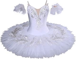 Swan Lake Performance Costume Ballet Dress White Sarong Competition Tutu Kids Adult Ballet Puffy Skirt image