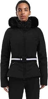 Women's Ski Jacket Snowboard Warm Winter Short Slim Snow Coat Jacket Mountain Windproof Waterproof Insulated Hooded image