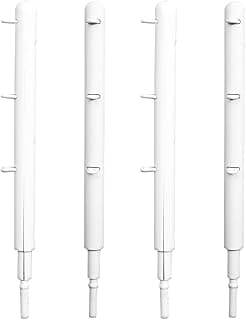Set of 4 Metal White Ring Posts For Figures Toy Company Wrestling Ring For Action Figures image