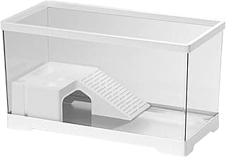 Turtle Tank Terrarium Kit for Reptile Lovers, Large White, optional