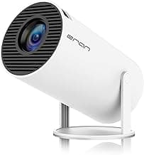 Mini Projector, HY300 PRO Portable Projector, Support 4K 1080P with Dual-Band WIFI6 5G Wireless 5.0 Bluetooth Android 11, 180° Rotatable, Auto Keystone Correction, 35"-130" Screen Video Projector image
