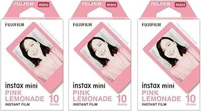 Fujifilm Instax Mini Pink Lemonade Film Bundle (10 Exposures, 3-Pack) (3 Items) image